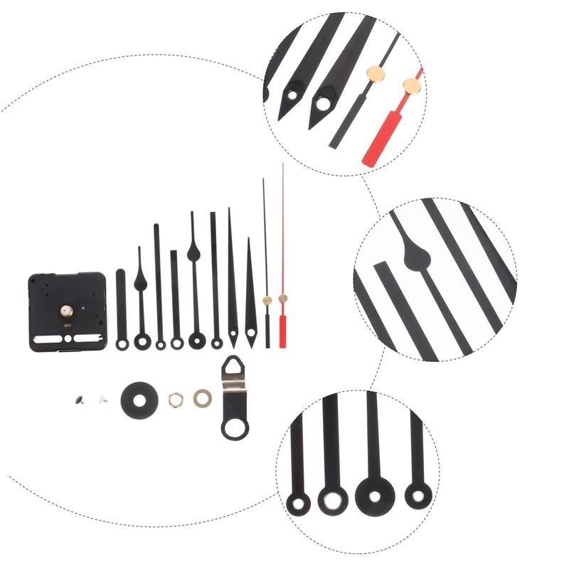 WHAMVOX 1 Set Silent Clock Movement with Classic Metal Hands