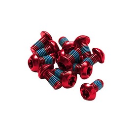 Reverse Components Women's Disc Rotor Bolt Set 12 Pieces (Red), Red, M5 x 10