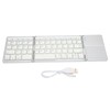Foldable Bluetooth Keyboard 63 Keys Metal Ultra Thin Mini Folding