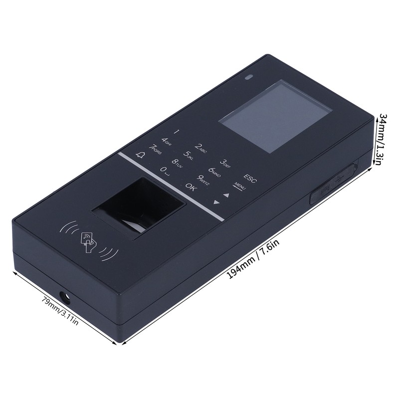 Access Control Attendance 2‑in‑1 Machine TCP/IP Fingerprint Password Card 2.4in