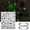 Unikato Halloween Nail Stickers, Nail Parts, 6 Sheets, Fluorescent Stickers,