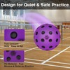 Amoswiz Silent Pickleball Balls, 6 Pack Purple Quiet Foam Ball