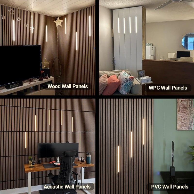 HAMRVL Black LED Recessed Lighting Kit - 6 PCS 16-Inch