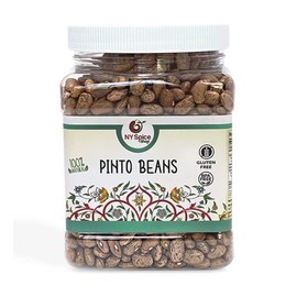 NY SPICE SHOP Bulk Pinto Beans - 1.5 Pound (lbs.) Pinto Beans - Natural Frijoles Pintos - Dry Pinto Beans - Protein & Fiber Rich Beans - Long Shelf Life Pinto Beans