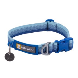 Ruffwear Front Range Collar, Dog Collar with V-Ring, Adjustable Length Pet Dog Collar, Comfortable Soft Fabric, Pet Collar with Dog Lead Attachment Ring, Coastal Fade 20 - 26 Inches