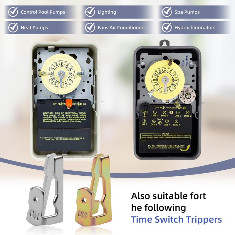 10-Pack Pool Timer On Off Clips - Time Switch Replacement