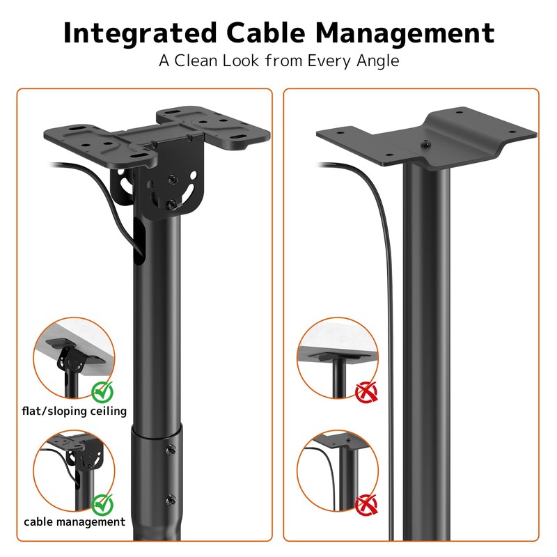Ceiling TV Mount for 43-86 Inch, Hanging TV Mount Supports