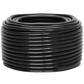 Grow1 Black Vinyl Tubing 1/2 inch x 25ft Roll Irrigation Tubing, Plastic Tube, Flexible for Water Garden, Pond, Air, Hydroponics and Horticulture use