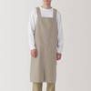 MUJI 84376184 Cotton Flat Weave Work Apron, Dark Beige, Unisex,