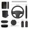 Qpednta Gray Leopard 12 Pack Car Seat Covers Set -