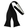 Black Satin Self Bow Tie - Pocket Square Option: No