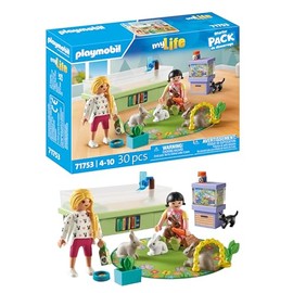 PLAYMOBIL My Life 71753 Family with Rabbits Animal Figures Toy for Children from 4 Years