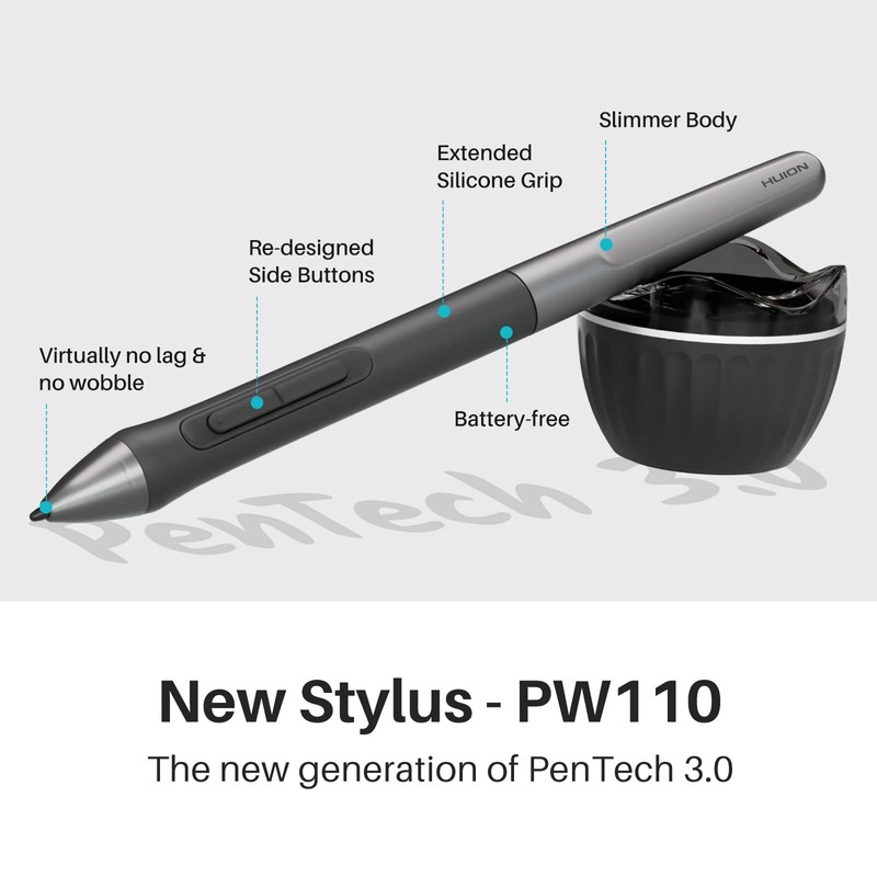 HUION Inspiroy 2 Medium Drawing Tablet with Scroll Wheel 8