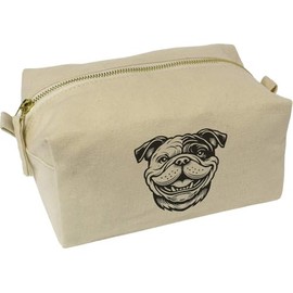 Azeeda 'Glückliche Bulldogge' Wasch/Make-up Tasche (CS00043187)
