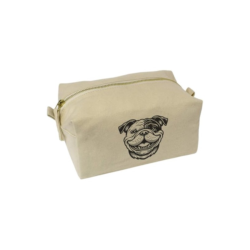 Azeeda 'Glückliche Bulldogge' Wasch/Make-up Tasche (CS00043187)