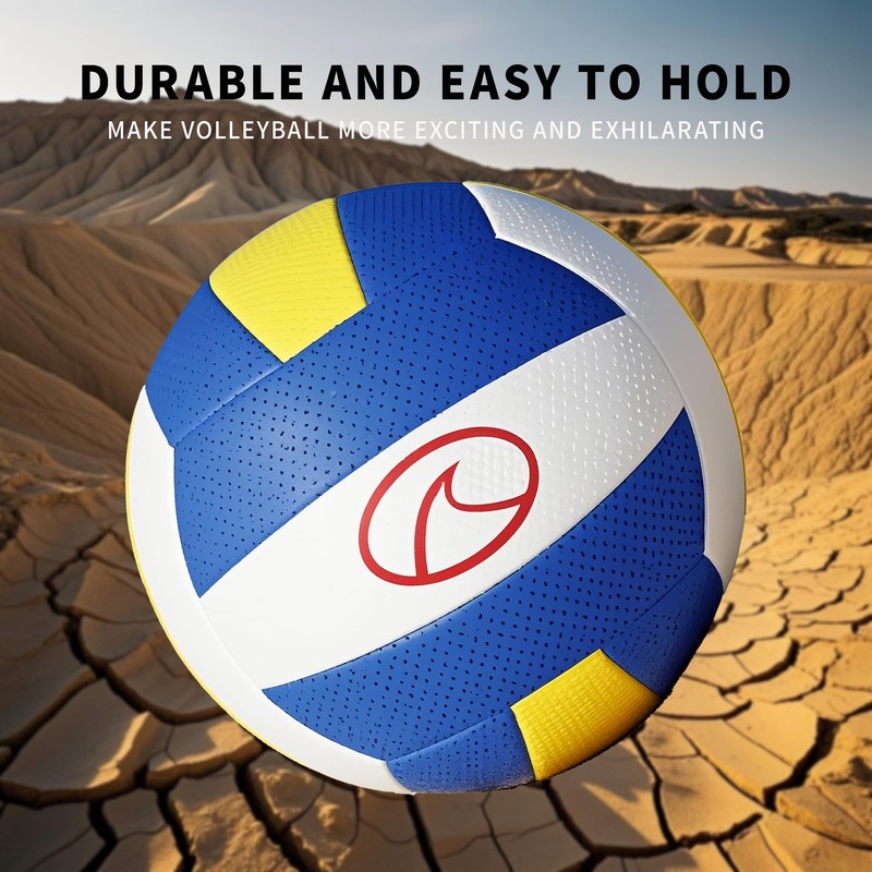 SPPHONEIX Volleyball Soft Lightweight Volleyball Waterproof Indoor/Outdoor for Beach Play,