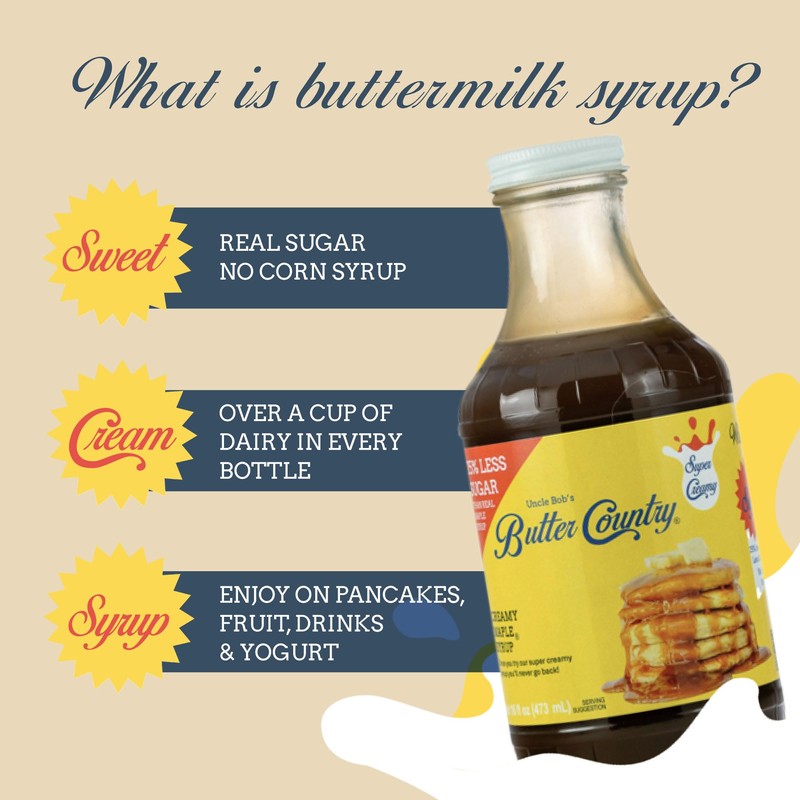 Butter Country Rich and Creamy Buttermilk Syrup | Creamy Maple