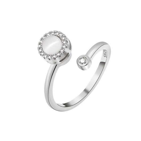 HMOOY Devil's Eye Rotating Rings,Fidget Ring for Women S925 Sterling