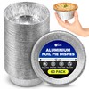 ebake Aluminium Round Foil Dishes 12cm (60 Pack) - Disposable