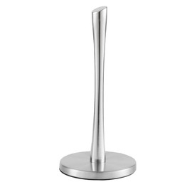 Paper Towel Holder countertop, Free-Standing Kitchen roll Holder for Kitchen Bathroom, Silver Paper Towel Holder Stand Dispenser with Stainless Base Fits Standard (Silver)…
