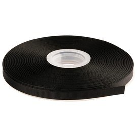 AVANAVA Cinta de grogrén de 3/8 pulgadas de ancho, 50 yardas, ideal para envolver regalos, lazos para el pelo, decoración del hogar, arreglo floral (030-negro)