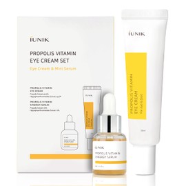 IUNIK iUNIK Propolis Vitamin Eye Cream Set (Eye Cream 1.01 fl.oz. & Mini Serum 0.51 fl.oz.) - Featuring Propolis Extract, Idebenone, Buckthorn