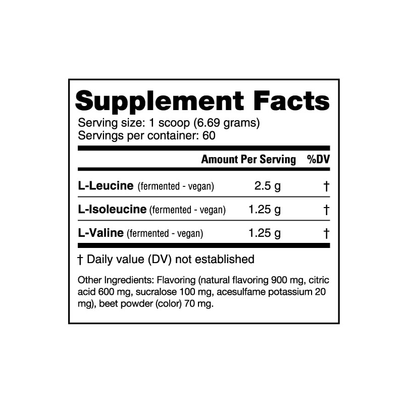 NutraBio BCAA 5000 Powder - Vegan Fermented BCAAs - Supports