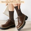 5 Pairs Womens Crew Socks Cotton Casual Comfy Stretchy Boot