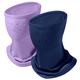 BASSDASH Unisex 2 Pack Fleece Neck Warmer Gaiter with Breathing Holes Wind Resistant Face Mask for Winter Hunting Fishing