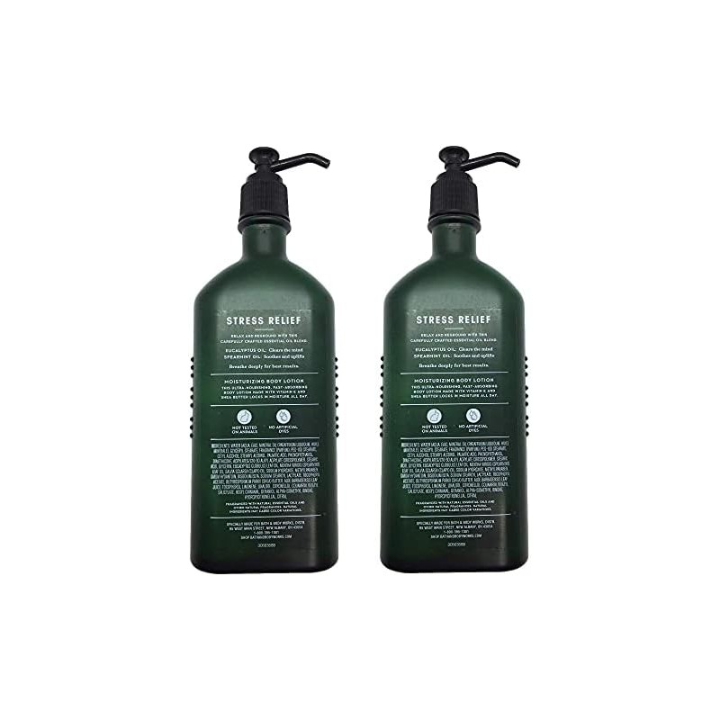 Bath and Body Works Aromatherapy Body Lotion Eucalyptus Spearmint (2-Pack),