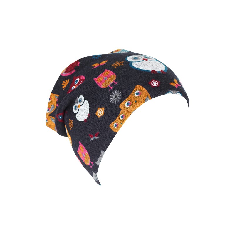 Sterntaler Baby Girl Slouch Beanie Owl Hat, navy