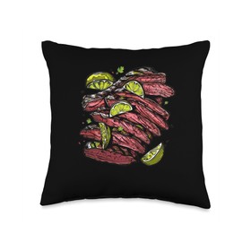 Carne Asada In A Pop Art Style Throw Pillow