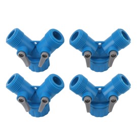 Tap Y Splitter 2 Way 2 Valves Hose Splitter Connector for Garden Hose Faucet  Standard 4pcs