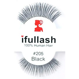 #205, 12 Pairs ifullash 100% Human Hair Eyelashes