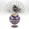 Ball Ashtray with Windproof Lid Retro Dragon Stereoscopic Relief Zinc