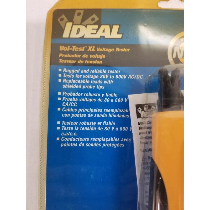 Ideal 61-085 VOL-TEST XL Voltage Tester Cat III 80-600V AC/DC