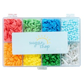 Sugar Shop 8 Mix Assorted Kids Sprinkles for Decorating Cakes, Cupcakes, Cookies and More (Rainbow Sprinkles)