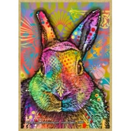 Rabbit Bunny Colorful Wildlife Pop Art Wood Fridge Kitchen Magnet 2.5x3.5 B28