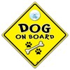 iwantthatsign.com Autoschild mit Aufschrift "Dog on Board", gelbes Diamant-Warnschild mit
