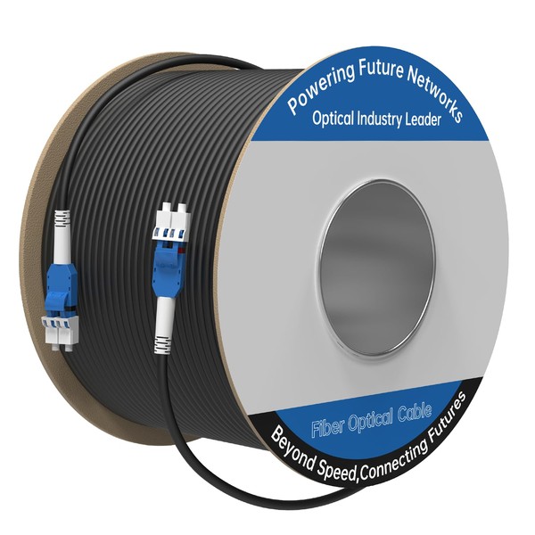 150M/492FT LC to LC Armored Outdoor Fiber Optic Cable, Single