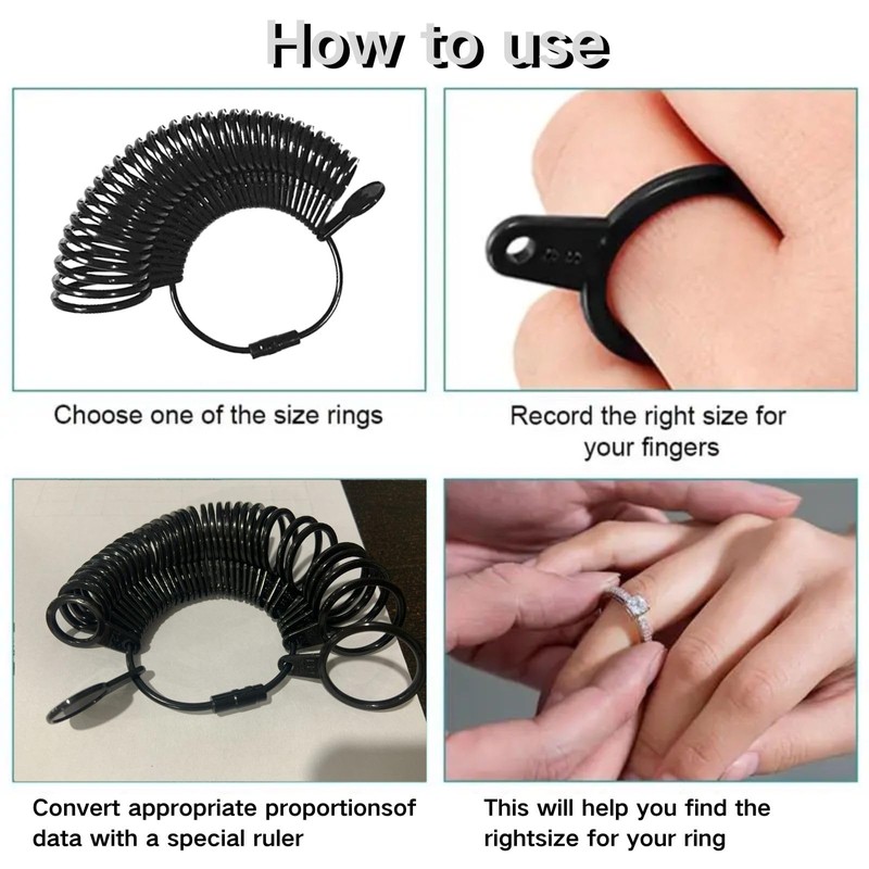 1pcs Ring Measurer and Ring Sizer, Wedding Ring Sizer, Professional