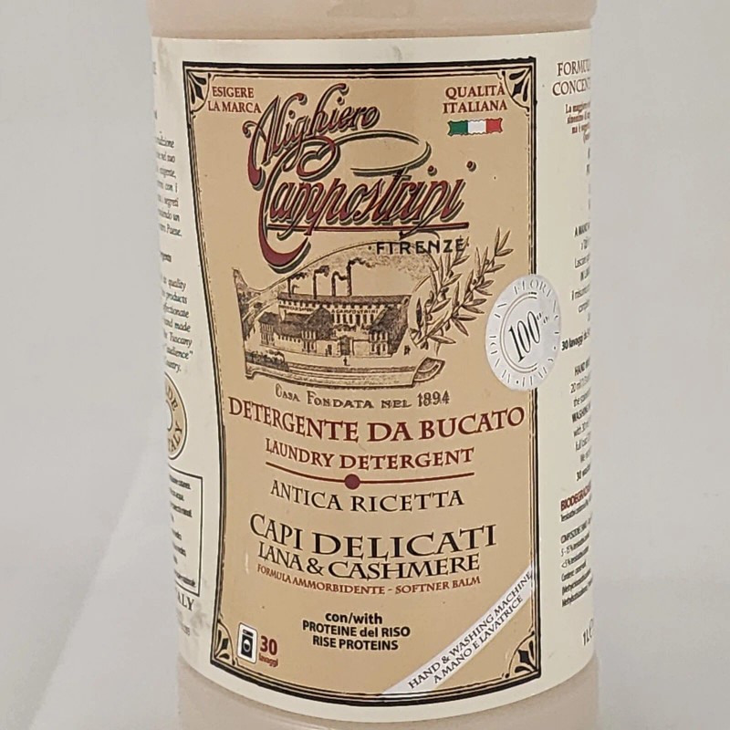 Alighiero Campostrini Cashmere, Wool Delicates Shampoo Detergent 33oz Made Italy