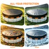18 FT Round Pool Cover, Heavy Duty PE Waterproof Cover
