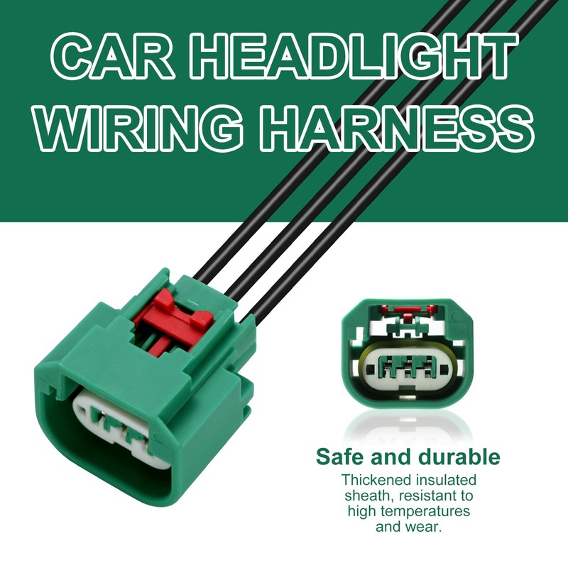 Uzoli Headlight Connector Wiring Harness for Chrysler Jeep - Replaces