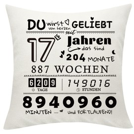 Birthday Gift for Women Men Gift Birthday Decorations for Girls Boys 45 x 45 cm Cushion Covers for Birthday Decorations Decorative Cushion Covers for Birthday Gift for Daughter Son-17