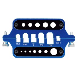 CENPEK Aluminum Welding Soldering Insulate Station Jig RC Tools for XT60 XT90 Denas T Banana Plug Connector-Blue