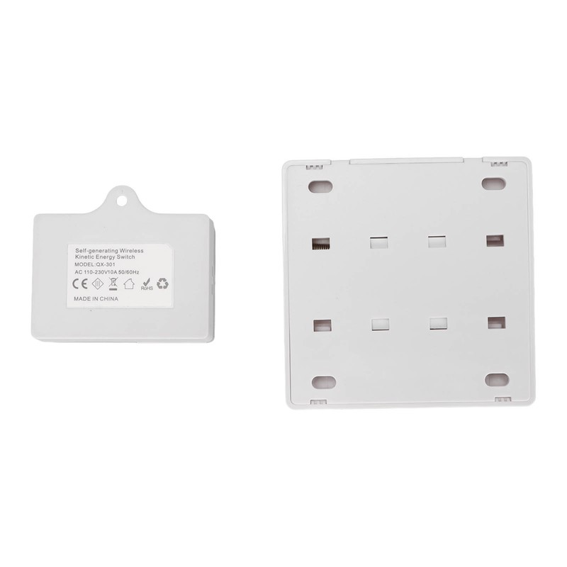 Wireless Light Switch Receiver Kit Self Generating Kinetic Energy Remote