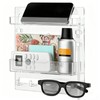 Bedside Shelf Wall Mount Organizer with Phone Cable Clips &