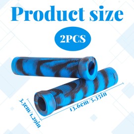 Bike Handlebar Grips,2PCS Non-Slip Soft Rubber Bicycle Handlebar Grips Cycling Grips, Bike Handles Grips for MTB BMX Cycle Road Mountain Bikes,Blue