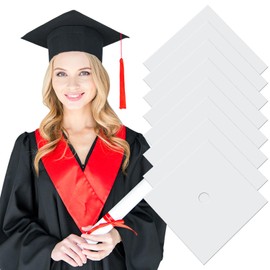 Varievery 8 Pcs Sublimation Blanks for Graduation Cap Grad Decorations Premium Hardboard MDF Grad Cap Blanks Graduation 2025 Gifts Accessories 9.3" x 9.3"